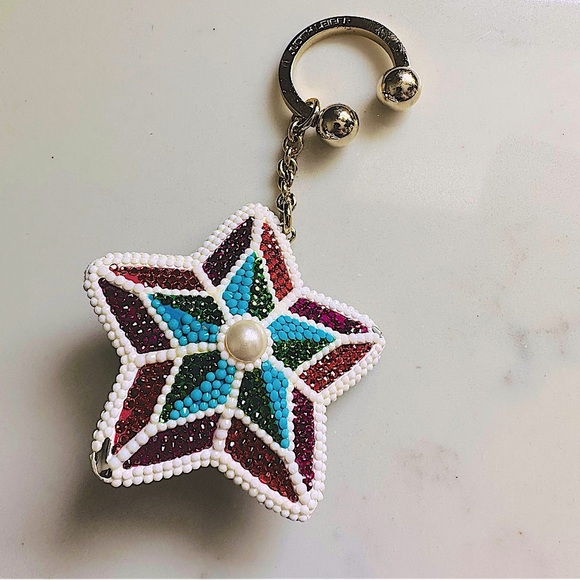 Judith Leiber Vintage Rare Jeweled Encrusted Star Key & Card Holder - Picture 1 of 5